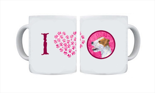 Picture of Carolines Treasures SS4780-PK-CM15 15 oz. Jack Russell Terrier Dishwasher Safe Microwavable Ceramic Coffee Mug