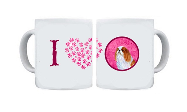 Picture of Carolines Treasures SS4783-PK-CM15 15 oz. English Toy Spaniel Dishwasher Safe Microwavable Ceramic Coffee Mug
