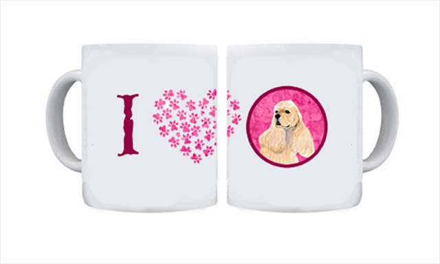 Picture of Carolines Treasures SS4798-PK-CM15 15 oz. Cocker Spaniel Dishwasher Safe Microwavable Ceramic Coffee Mug