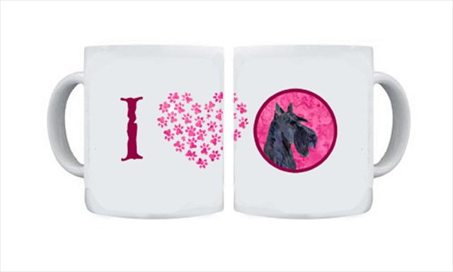 Picture of Carolines Treasures SS4805-PK-CM15 15 oz. Scottish Terrier Dishwasher Safe Microwavable Ceramic Coffee Mug