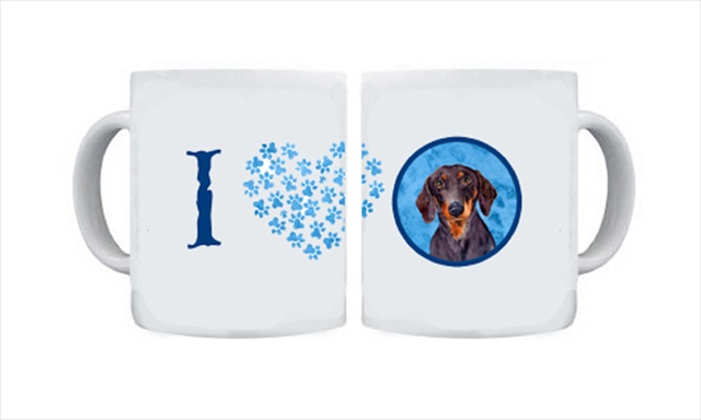 Picture of Carolines Treasures LH9358BU-CM15 15 oz. Dachshund Dishwasher Safe Microwavable Ceramic Coffee Mug