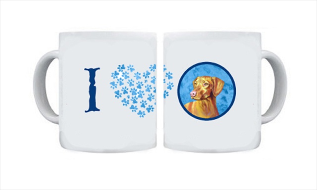 Picture of Carolines Treasures LH9370BU-CM15 15 oz. Vizsla Dishwasher Safe Microwavable Ceramic Coffee Mug
