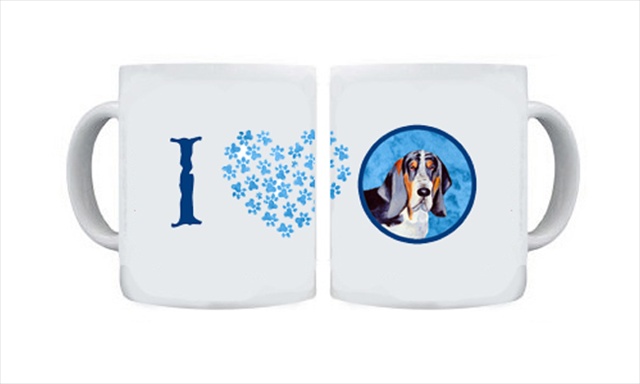 Picture of Carolines Treasures LH9372BU-CM15 15 oz. Basset Hound Dishwasher Safe Microwavable Ceramic Coffee Mug