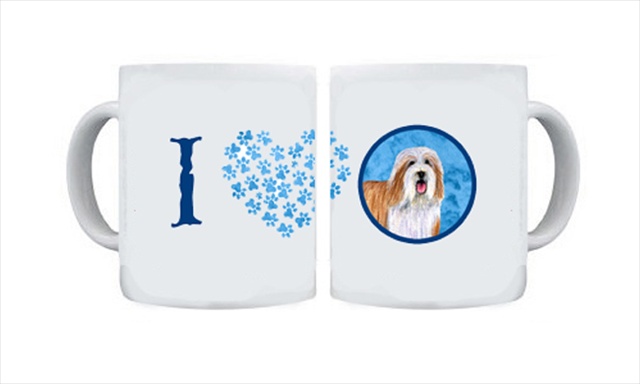 Picture of Carolines Treasures LH9375BU-CM15 15 oz. Bearded Collie Dishwasher Safe Microwavable Ceramic Coffee Mug