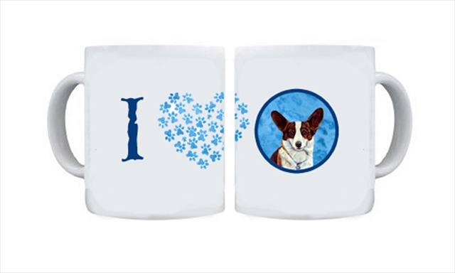Picture of Carolines Treasures LH9378BU-CM15 15 oz. Corgi Dishwasher Safe Microwavable Ceramic Coffee Mug