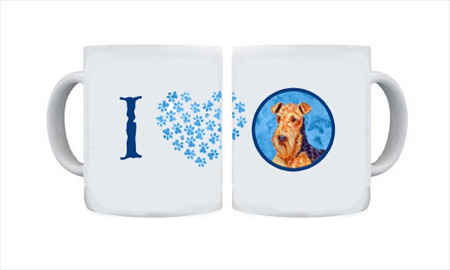 Picture of Carolines Treasures LH9381BU-CM15 15 oz. Airedale Dishwasher Safe Microwavable Ceramic Coffee Mug