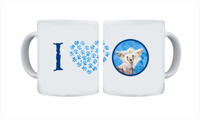 Picture of Carolines Treasures LH9392BU-CM15 15 oz. Chinese Crested Dishwasher Safe Microwavable Ceramic Coffee Mug