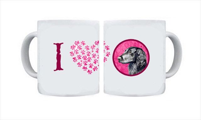 Picture of Carolines Treasures LH9366PK-CM15 15 oz. Flat Coated Retriever Dishwasher Safe Microwavable Ceramic Coffee Mug
