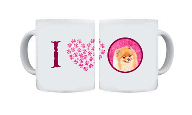 Picture of Carolines Treasures LH9395PK-CM15 15 oz. Pomeranian Dishwasher Safe Microwavable Ceramic Coffee Mug