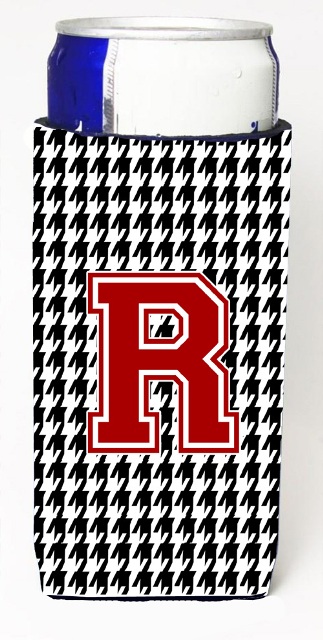 Houndstooth Monogram Letter R Michelob Ultra s For Slim Cans