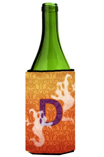 Picture of Carolines Treasures CJ1040-DLITERK Halloween Ghosts Initial Letter D Wine Bottle  Hugger