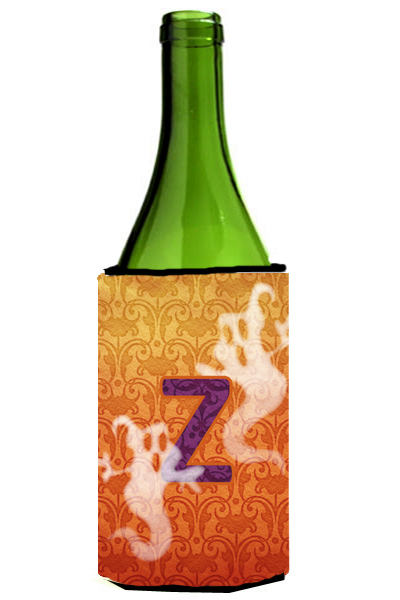 Picture of Carolines Treasures CJ1040-ZLITERK Halloween Ghosts Monogram Initial Letter Z Wine Bottle  Hugger