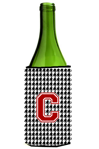 Picture of Carolines Treasures CJ1021-CLITERK Houndstooth Monogram Initial C Wine Bottle  Hugger