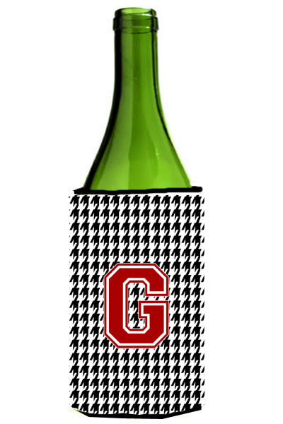 Picture of Carolines Treasures CJ1021-GLITERK Houndstooth Monogram Initial G Wine Bottle  Hugger