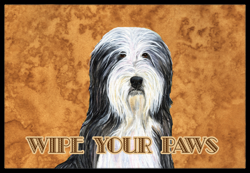Bearded Collie Wipe Your Paws Indoor Or Outdoor Mat