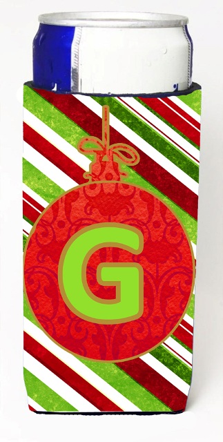 Christmas Ornament Holiday Monogram Initial Letter G Michelob Ultra s For Slim Cans