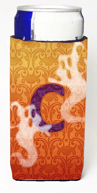 CJ1040-CMUK Halloween Ghosts Monogram Initial Letter C Michelob Ultra s For Slim Cans