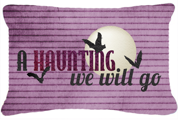 A Haunting We Will Go Halloween Indoor & Outdoor Fabric Decorative Pillow