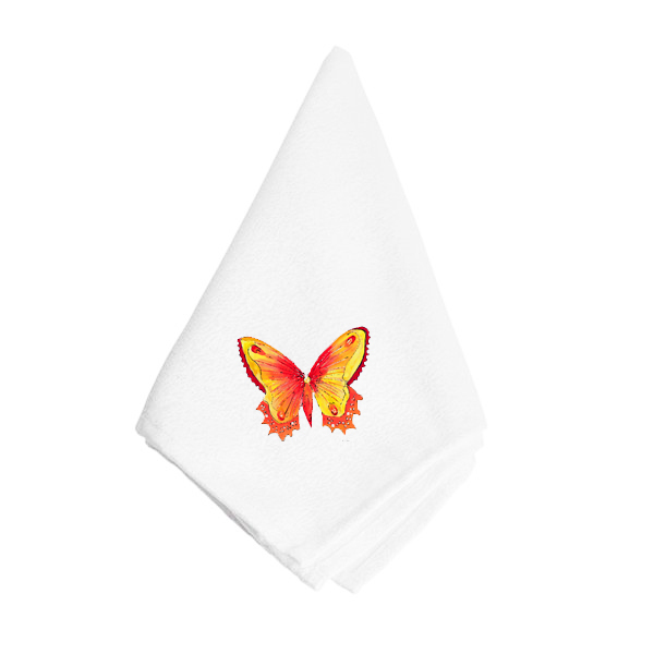 Orange And Yellow Butterfly Napkin