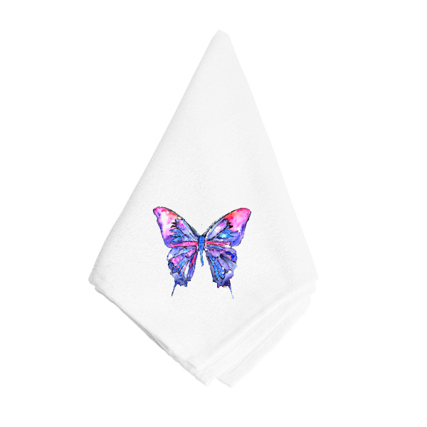 Pink And Purple Butterfly Napkin