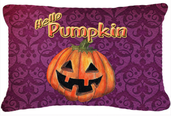 Hello Pumpkin Halloween Indoor & Outdoor Fabric Decorative Pillow