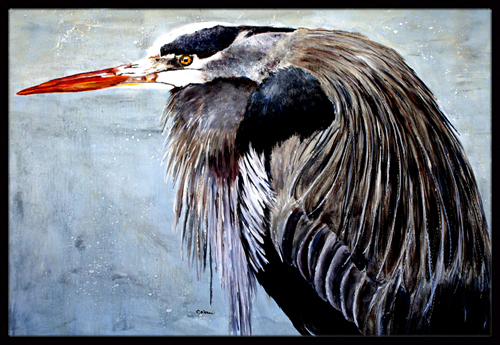 Blue Heron Indoor Or Outdoor Mat
