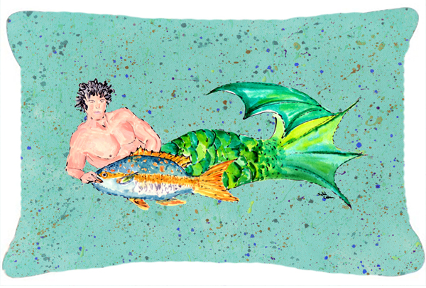 Merman Indoor & Outdoor Fabric Decorative Pillow