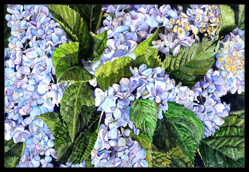 18 x 27 in. Hydrangea Indoor Or Outdoor Mat