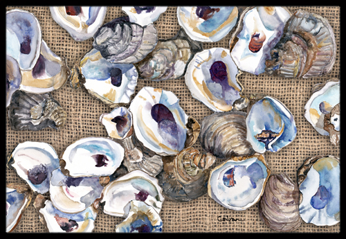 Burlap Oyster Indoor Or Outdoor Mat