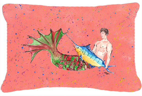 Merman Indoor & Outdoor Fabric Decorative Pillow
