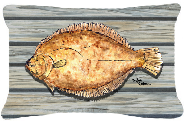 Fish Flounder Indoor & Outdoor Fabric Decorative Pillow
