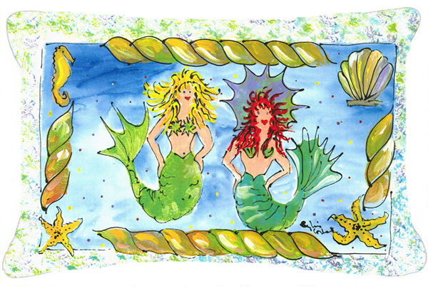 Mermaid Indoor & Outdoor Fabric Decorative Pillow