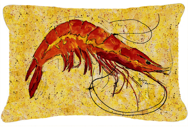 Shrimp Indoor & Outdoor Fabric Decorative Pillow