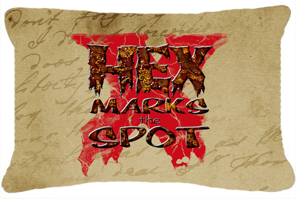Hex Marks The Spot Halloween Indoor & Outdoor Fabric Decorative Pillow