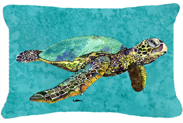 Picture of Carolines Treasures 8659PW1216 Turtle Indoor & Outdoor Fabric Decorative Pillow