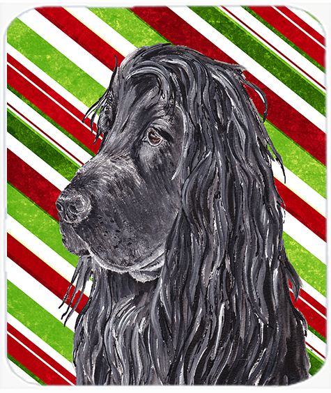 English Cocker Spaniel Candy Cane Christmas Glass Cutting Board - Large