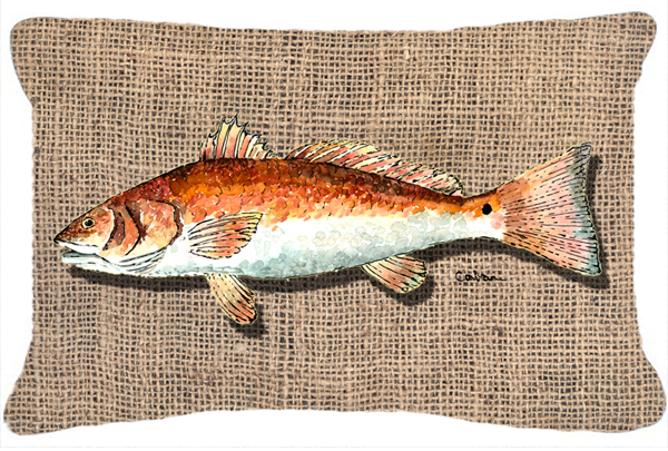 Red Fish Indoor & Outdoor Fabric Decorative Pillow
