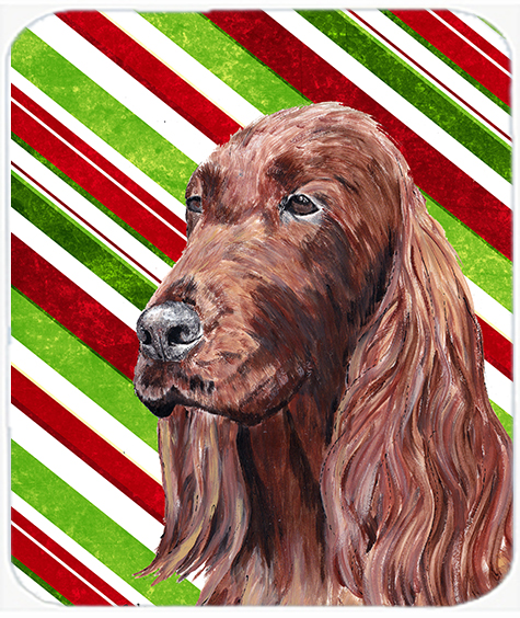 Irish Setter Candy Cane Christmas Mouse Pad, Hot Pad Or Trivet
