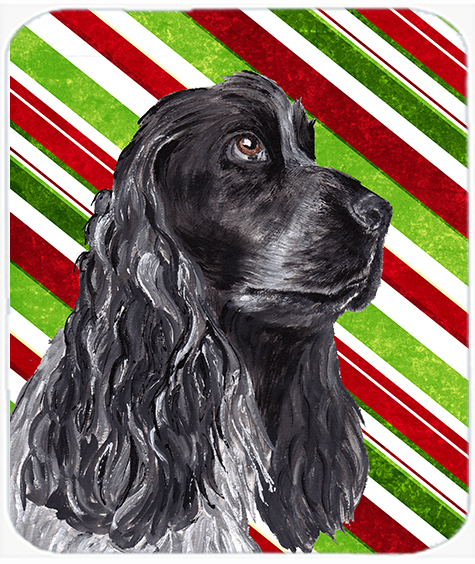 Cocker Spaniel Candy Cane Christmas Mouse Pad, Hot Pad Or Trivet