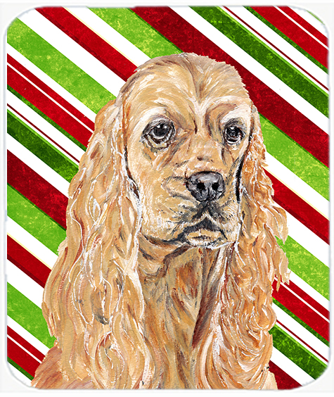 Cocker Spaniel Candy Cane Christmas Mouse Pad, Hot Pad Or Trivet