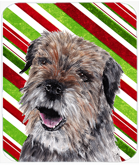 Border Terrier Candy Cane Christmas Mouse Pad, Hot Pad Or Trivet