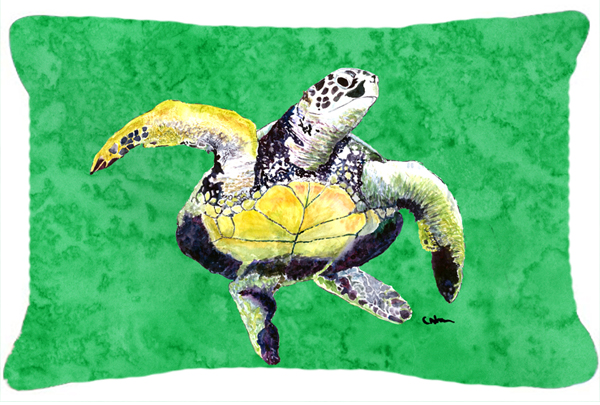 Picture of Carolines Treasures 8671PW1216 Turtle Indoor & Outdoor Fabric Decorative Pillow
