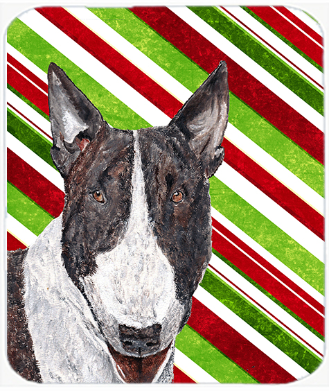 Bull Terrier Candy Cane Christmas Mouse Pad, Hot Pad Or Trivet