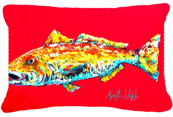 Fish - Red Fish Alphonzo Indoor & Outdoor Fabric Decorative Pillow