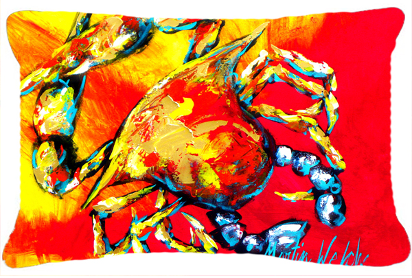 Crab Hot Dang Indoor & Outdoor Fabric Decorative Pillow