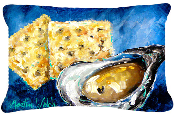 Oysters Two Crackers Indoor & Outdoor Fabric Decorative Pillow