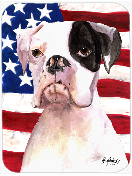 Cooper Usa American Flag Boxer Glass Cutting Board - Large