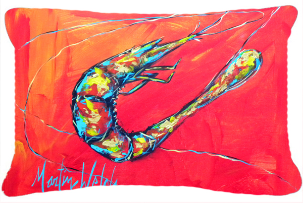 Shrimp Seafood Three Indoor & Outdoor Fabric Decorative Pillow