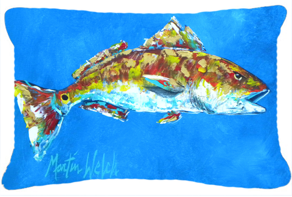 Fish - Red Fish Seafood Two Indoor & Outdoor Fabric Decorative Pillow