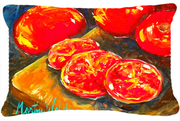 Vegetables - Tomatoes Slice It Up Indoor & Outdoor Fabric Decorative Pillow
